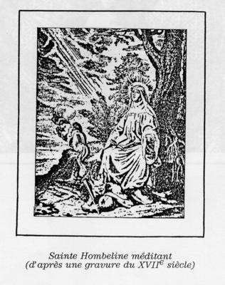 Sainte Hombeline mditant (d'aprs une gravure du XVIIe sicle)